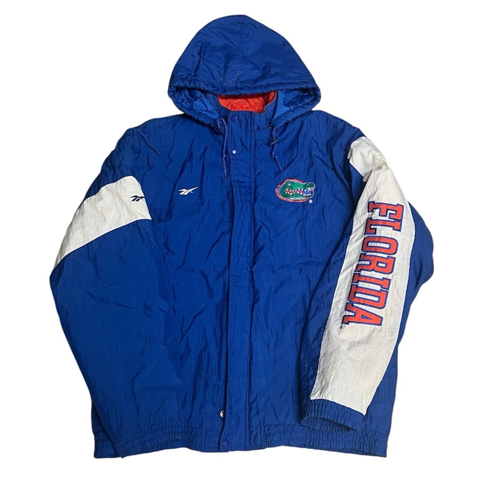 Vintage Florida Gators Reebok NFL Quilted Bomber Jacket Puffer Coat Men’s XL